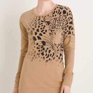 Chicos Zenergy Cheetah-Print Sweater
